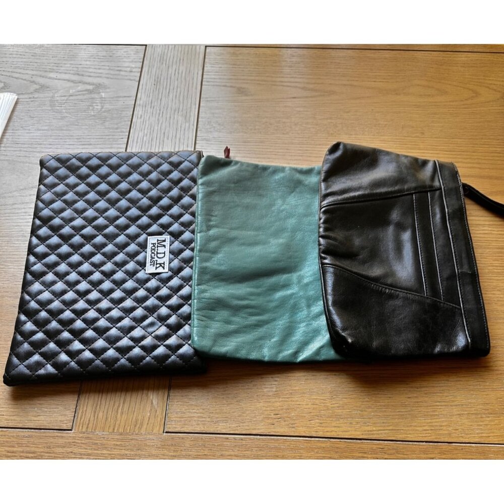 Handbags Lot of Three Faux Leather Multi Purpose Clutch Bag With Wristlet Strap - Picture 2 of 10